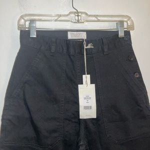 Nwt Toast Annie Black Denim Side Button 